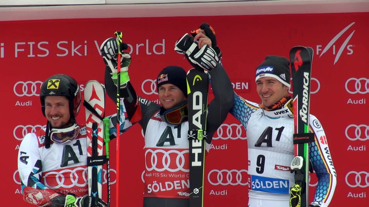 Géant de Sölden - 1ère place sur le podium pour Pinturault - VIDEO FFS/EUROSPORT