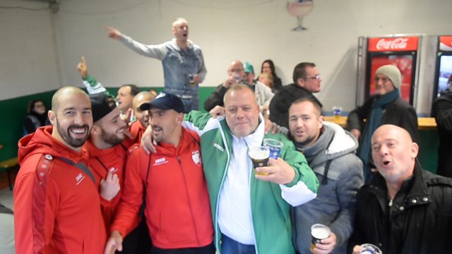Bonne ambiance entre borains et montois après le derby
