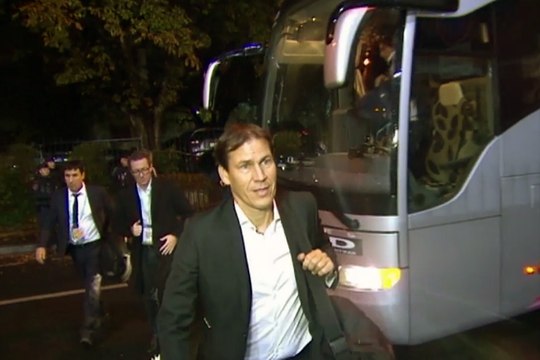 L'arrivée du bus de l'OM au Parc des Princes