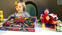 SPIDERMAN PUZZLE GAMES - Spider-man Superheroes Fun in Play Doh and Peppa Pig Animation