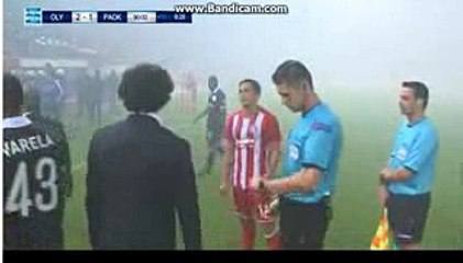 Olympiakos vs. PAOK 2-1 -After Milivojevic goal,match is aborted 23-10-2016