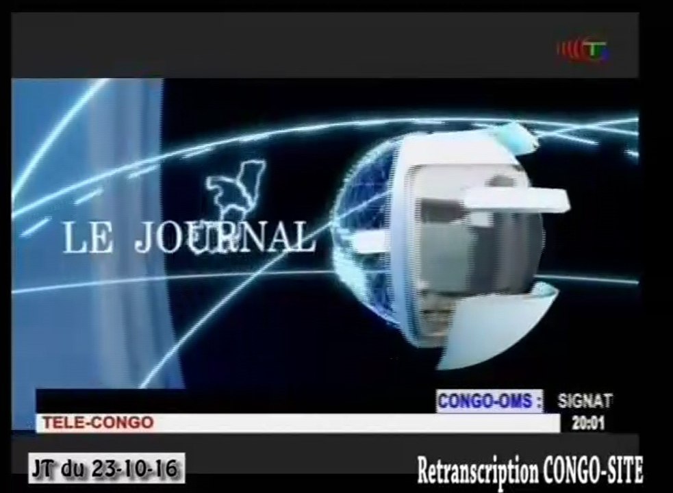 Journal de 20h TVCongo du Dimanche 23 octobre 2016 -By Congo-Site