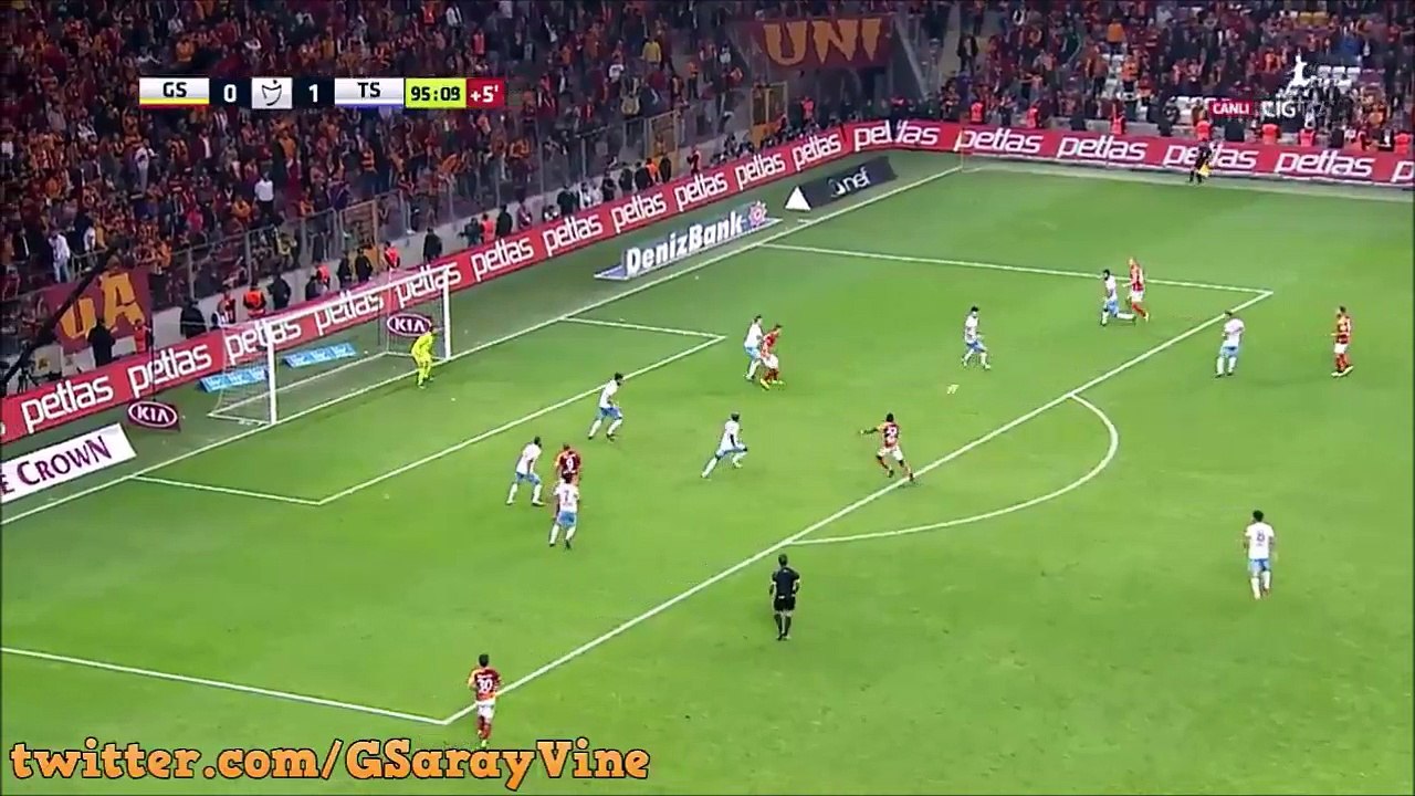 Eren Derdiyok Amazing Last Minute Overhead Kick Goal Hits The Post vs Trabzonspor!