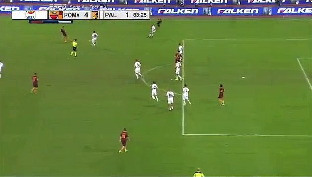 Funny Mohamed Salah try score hand Goal AS Roma 4-1 US Città di Palermo - 23.10.2016