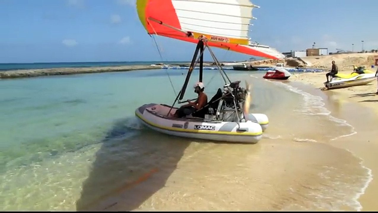 Homemade flying motorboat