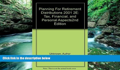 Books to Read  2001 Planning for Retirement Distributions  Best Seller Books Best Seller