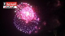 إطلاق الألعاب النارية فى سماء السويس احتفالاً بالعيد القومى