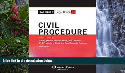 Deals in Books  Casenotes Legal Briefs: Civil Procedure, Keyed to Subrin, Minow, Brodin,   Main,