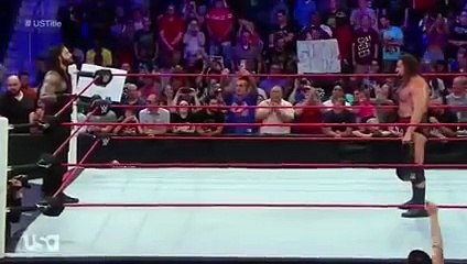 Roman Reigns Confronts USA Champion Rusev - Raw 8 1 2016