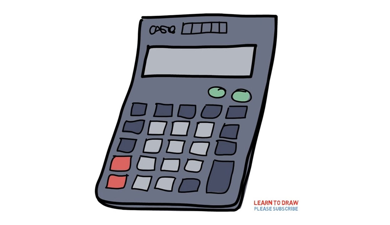 How To Draw a Calculator Step By Step For Kids