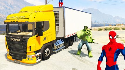 Spiderman Disney Cars Lightning McQueen and Funny New Truck (Nursery Rhymes - Cartoon For Kids)