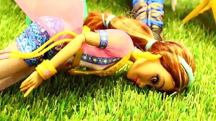 Barbie Descendants Party with Spiderman, Disney Frozen Elsa & Genie Chic Dolls by DisneyCarToys