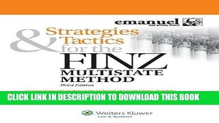 Read Now Strategies   Tactics for the Finz Multistate Method, Third Edition (Emanuel Bar Review)