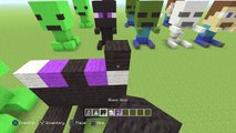 Minecraft Tutorial- How To Make Baby Minecraft MOB Statues (Creeper, Enderman, Zombie, and More)