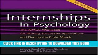 Read Now Internships in Psychology: The Apags Workbook for Writing Successful Applications and