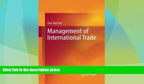 Big Deals  Management of International Trade  Best Seller Books Best Seller