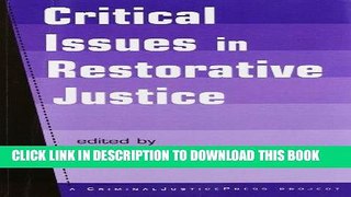 [PDF] Critical Issues in Restorative Justice Full Online