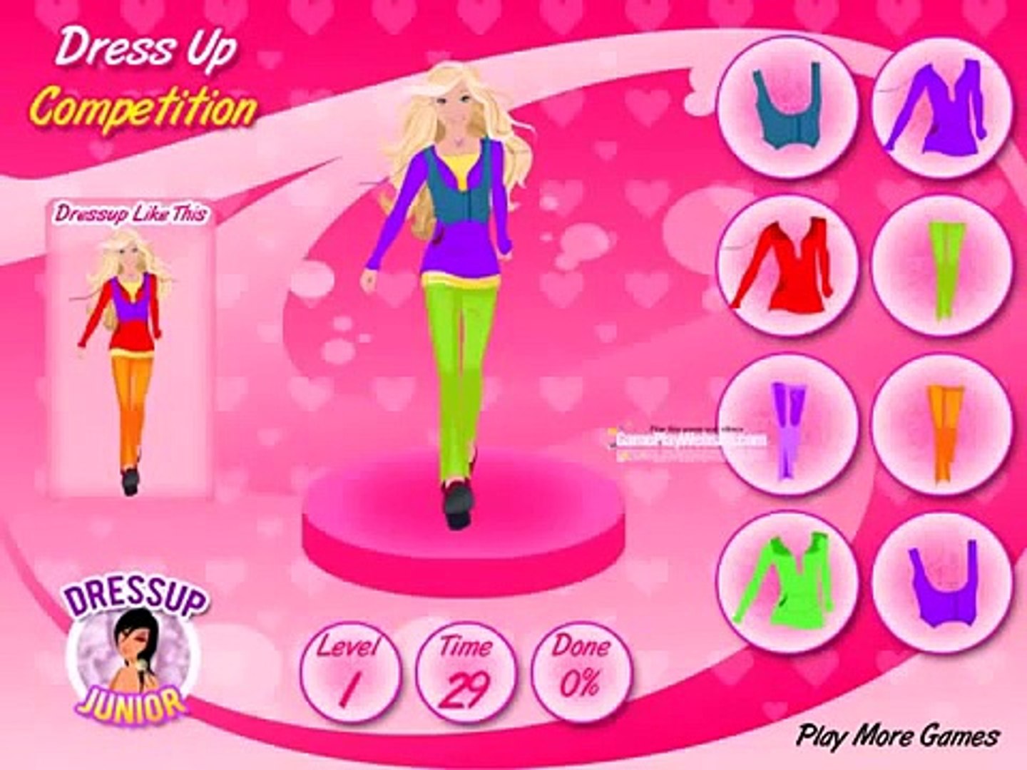 barbie dress up competition