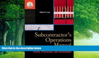 Big Deals  Subcontractor s Operations Manual : Forms, Processes, and Techniques  Full Ebooks Best