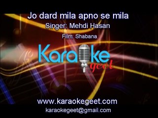 Jo dard mila(Karaoke)