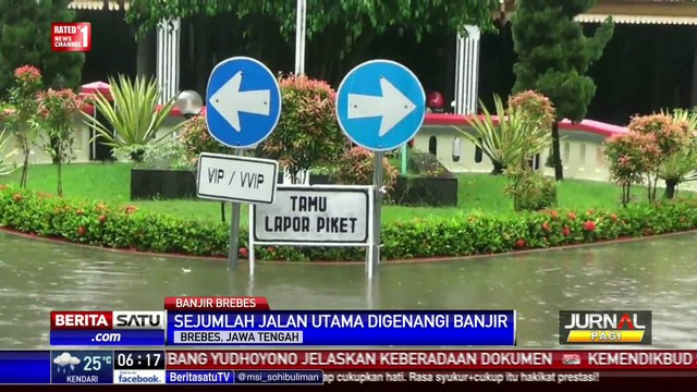 Rumah Dinas Bupati Brebes Kebanjiran