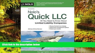READ FULL  Nolo s Quick LLC: All You Need to Know About Limited Liability Companies (Quick