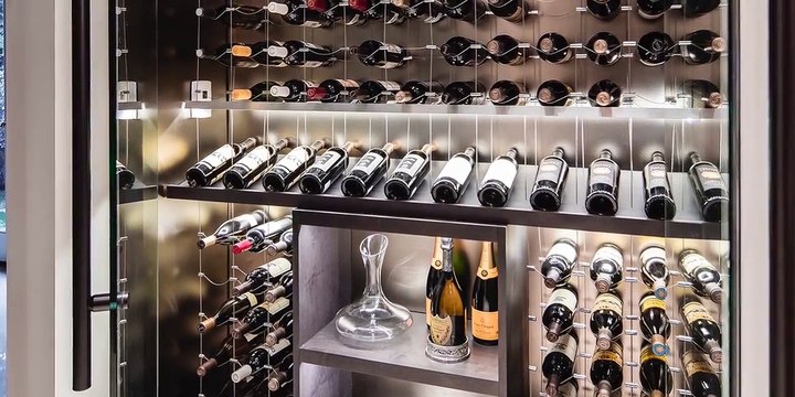 Wine Cellar Design by Papro Consulting, 'Modern Kitchen Featuring the Cable Wine System'