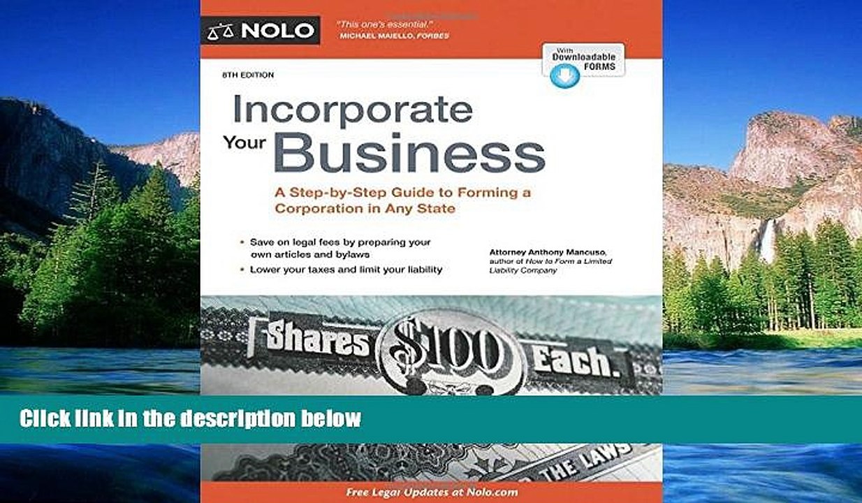Must Have  Incorporate Your Business: A Step-by-Step Guide to Forming a Corporation in Any State