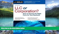 Big Deals  LLC or Corporation?: How to Choose the Right Form for Your Business  Full Ebooks Best