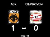 21.10.1992 - 1992-1993 UEFA Champions League 2nd Round 1st Leg AEK 1-0 PSV Eindhoven