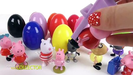 Hide and Seek Peppa Pig Toys! All different Peppa Pig Toys in Surprise Eggs