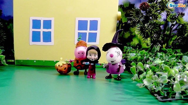 Свинка Пеппа ХЭЛЛОУИН Мультик с игрушками - Баба Яга - Маша И Медведь Серия 88
