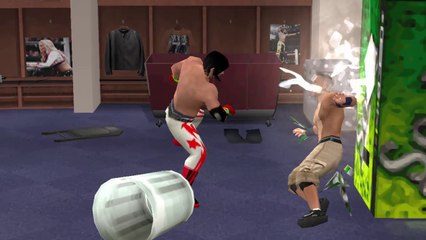 aj styles and john cena backstage part 2