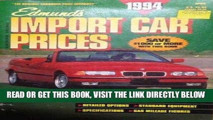 [FREE] EBOOK Edmund s Import Car Prices, 1994/April ONLINE COLLECTION