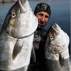 47 Kiloluk Balığı Zıpkını ile Yaklayarak Rekor Kırdı