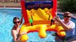 POOL GAMES! Swimming Pool Arcade Game Challenge Water Guns Play Kids Toys Battle by DisneyCarToys