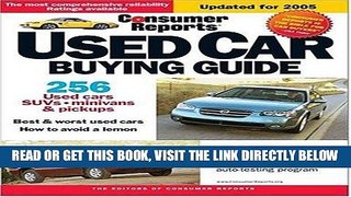 [READ] EBOOK Used Car Buying Guide 2005 (Consumer Reports Used Car Buying Guide) ONLINE COLLECTION