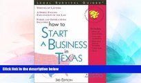 READ FULL  How to Start a Business in Texas (Legal Survival Guides)  READ Ebook Full Ebook