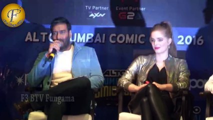 AJAY DEVGN WITH TEAM LAUNCH SHIVAAY COMIC & MERCHANDISE AT BOMBAY EXHIBITION CENTRE