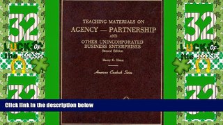 Big Deals  Teaching Materials: Agency, Partnership   Other Unicorporated Enterprises (American