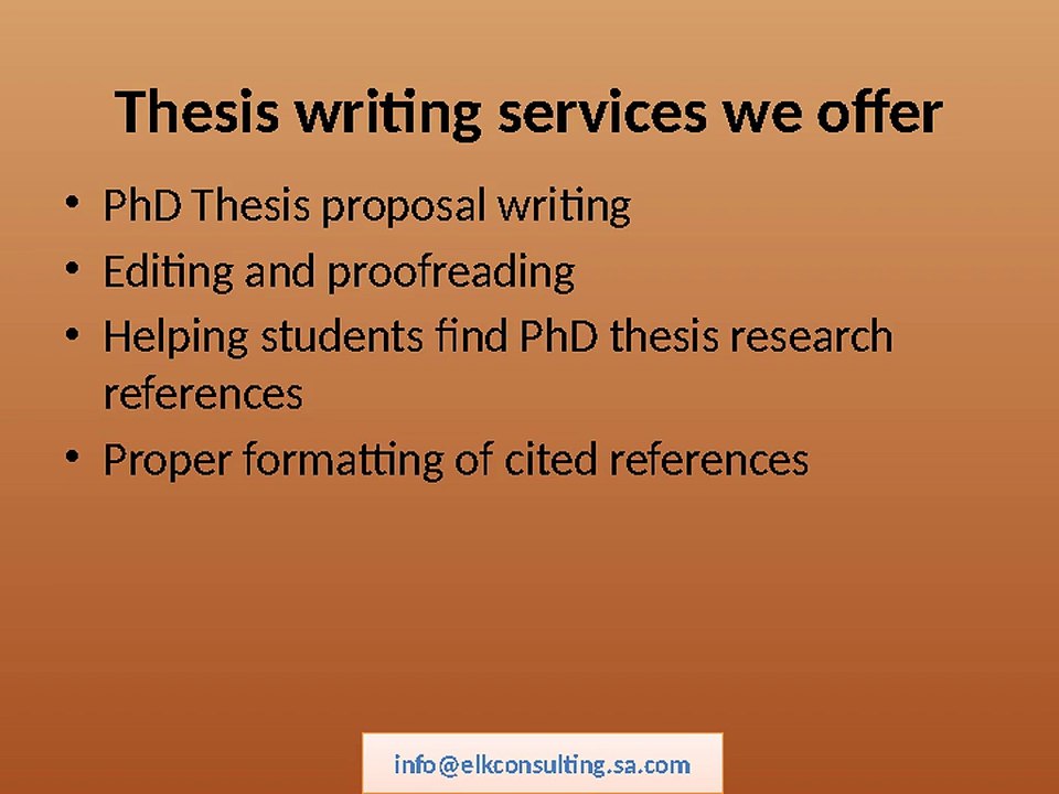 PhD Thesis Writing Service in Saudi Arabia