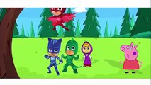 Masha and the Bear Spiderman Peppa Pig & Pj Masks Adventures - Finger Family Nursery Rhymes