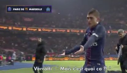 Marco Verratti énervé après son remplacement pendant - PSG vs. OM