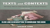 [EBOOK] DOWNLOAD Texts and Contexts: Writing About Literature with Critical Theory (6th Edition)