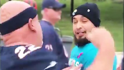 Drunk Bears Fan Gets In Fight with 3 Jaguars Fans