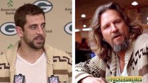 Aaron Rodgers Goes As 'The Dude' To Press Conference, Breaks Record