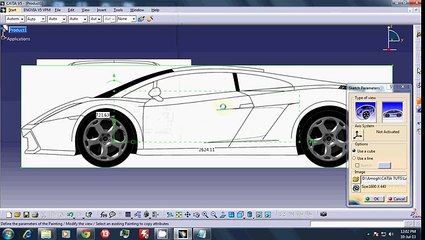 Video Tutorial on Modeling Lamborghini Gallardo in CATIA Part 01 and part 02