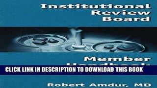 [New] Ebook Institutional Review Board Member Handbook Free Read