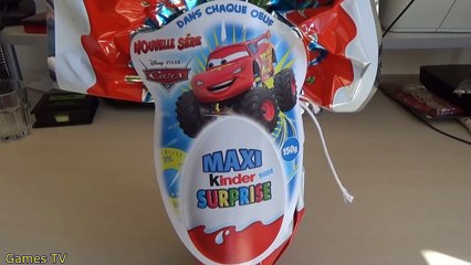 [OEUF & JOUET] Super maxi géant Kinder Surprise Disney Cars jouets et oeufs - Unboxing giant egg