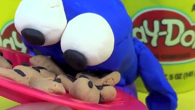 Cookie Monster Angry Play Doh Sesame Street Cookie Monster Mad at Lightning McQueen Stealing Cookies